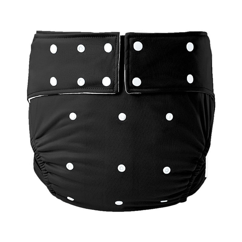 Just Arrived at Buy Center: Ice Silk Diaper Elderly Incontinence Leak-proof Cloth Diaper Black Fleece Lining