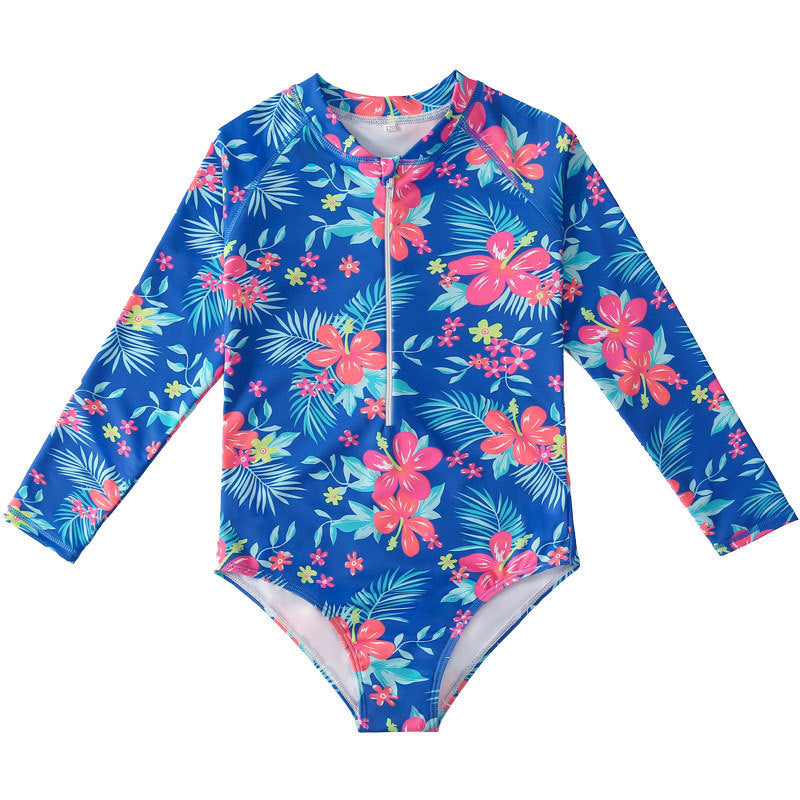 Newly Released at Buy Center: Girl's Long-sleeve One-piece Swimming Suit YY 181