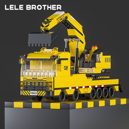 Fresh on the Scene at Buy Center: Building Blocks Boy Educational Assembly Toy Model Puzzle Engineering Car Excavator