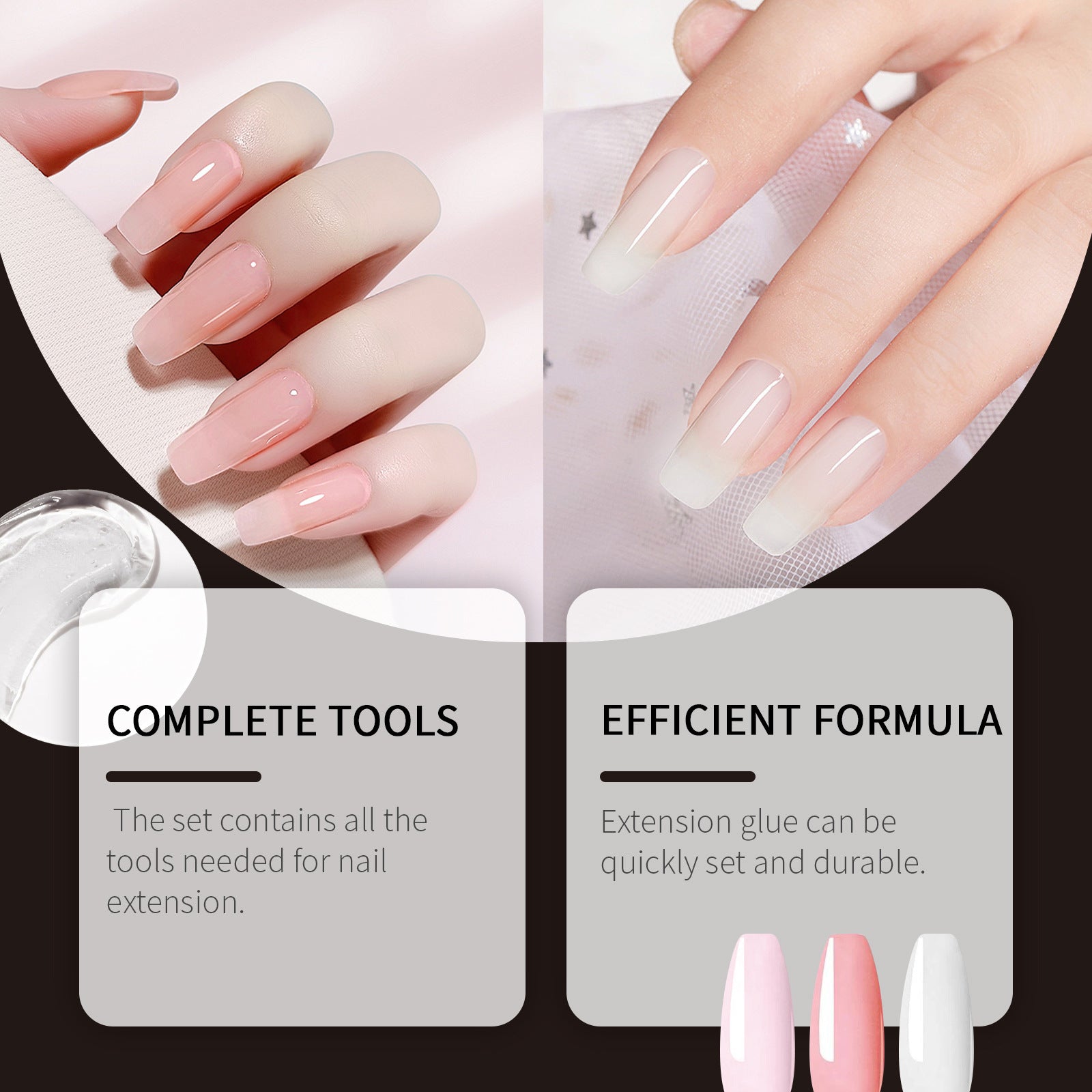 Crystal Extension Nail Suit Simple Style Natural Three-dimensional Buy Center