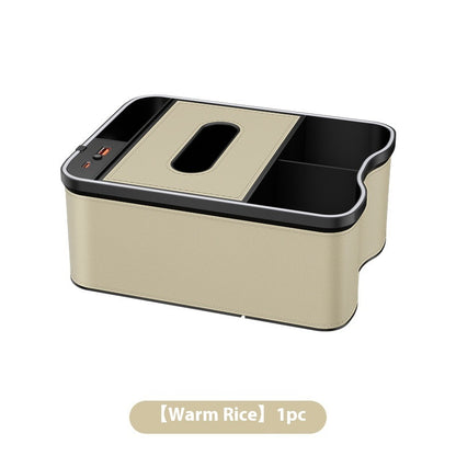 New at Buy Center: Armrest Multifunctional Storage Box Warm Beige