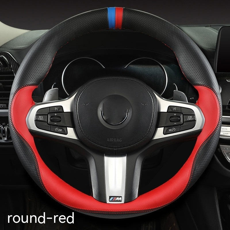 Newly Arrived at Buy Center: Round D-type Universal Steering Wheel Cover Red Circular Dshaped