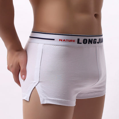 Breathable Comfortable Mid-waist Men's Boxers White