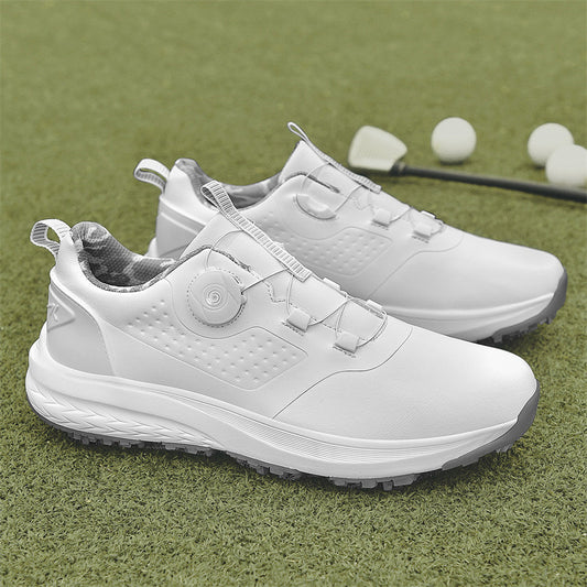 Zapatos de golf para parejas, impermeables, con clavos para pista