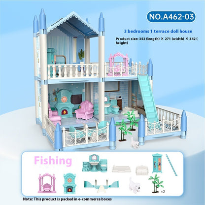 Fresh Arrivals at Buy Center: Girls Playing House Diy Assembled Princess House Villa Toys A46203