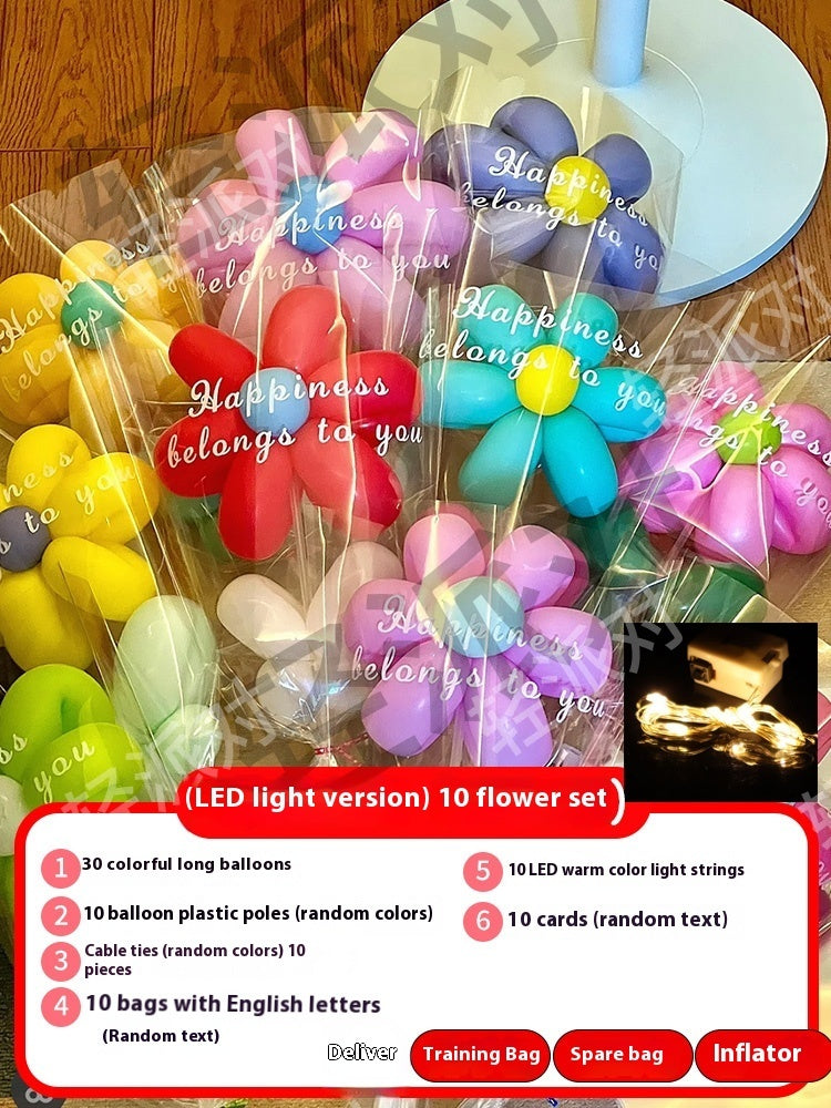 Hot New Items at Buy Center: Long Balloon Flower Bouquet Photo Material Package