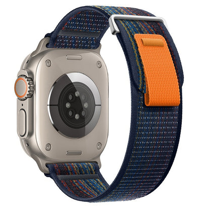 Newly Released at Buy Center: Suitable For Watch Band Wild Trail Loop Nylon Two-section Modified Sapphire Blue With Orange