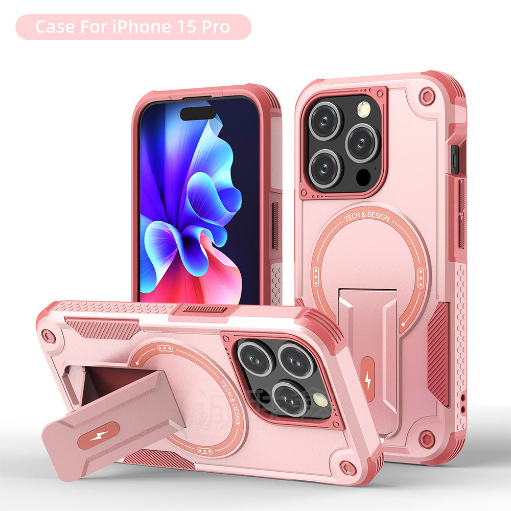 Just Arrived at Buy Center: 15 Phone Case Bundesliga Magnetic IPhone14Plus Invisible Bracket Pink