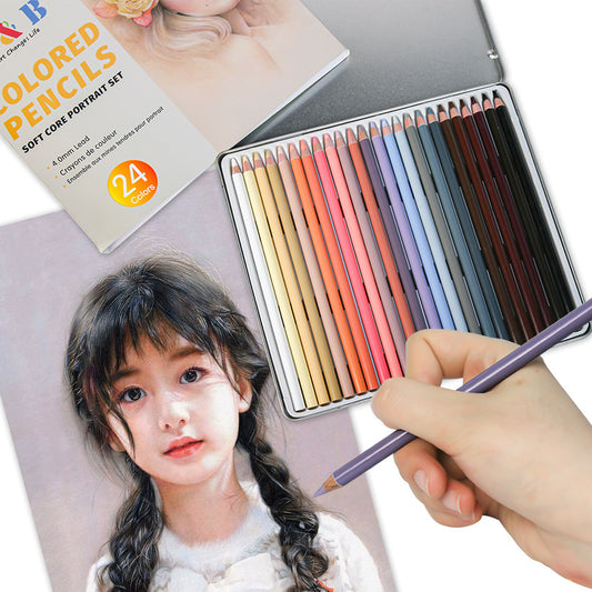 Buy Center Top Rated-24-color Painting Skin Color Pen Hand-painted Portrait Color Pencil Oily Art Supplies