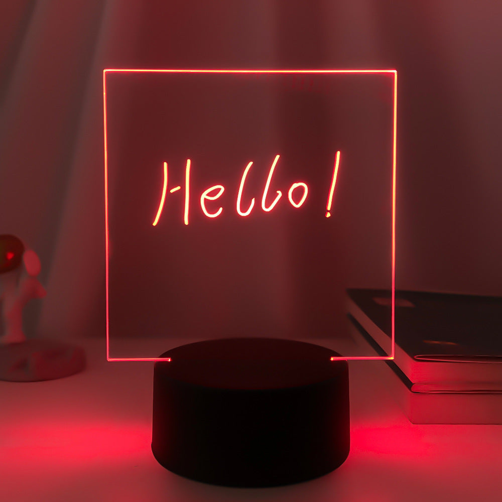 Just Arrived at Buy Center: 3D Small Night Decoration Transparent Message Board Memo Acrylic Lamp