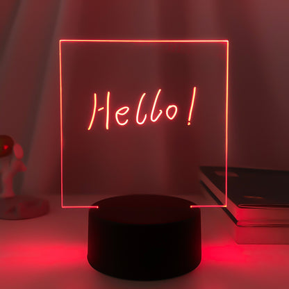 Just Arrived at Buy Center: 3D Small Night Decoration Transparent Message Board Memo Acrylic Lamp