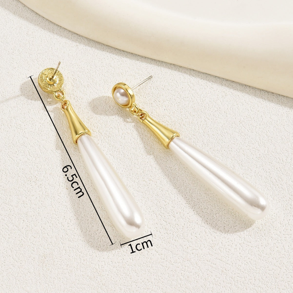 Buy Center Handpicked- Pearl Earrings Drop-shaped Long Earrings Niche