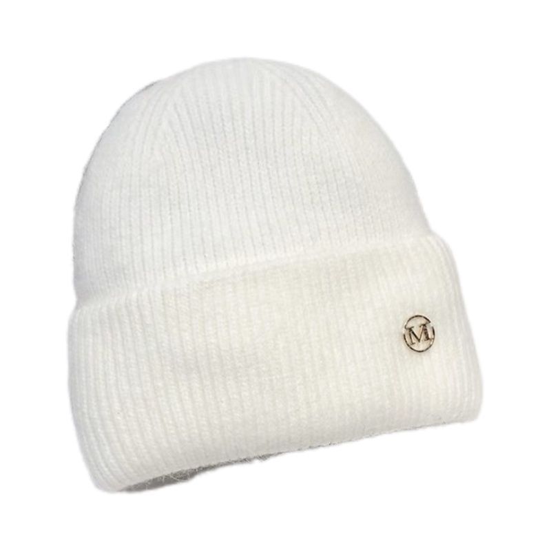 Autumn And Winter New Knitted Women Fleece-lined Thickened All-matching Woolen Cap Buy Center