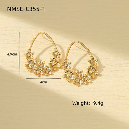 Fresh Arrivals at Buy Center: Fashion Butterfly Titanium Steel Earrings For Women NMSEC3551 Gold