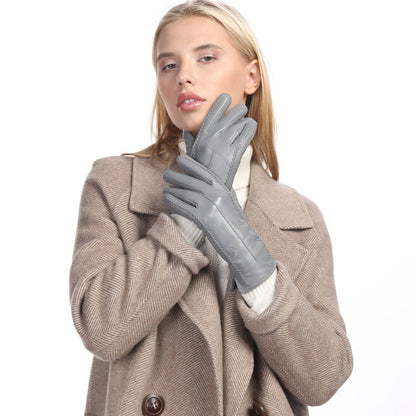 European And American Ladies Color Sheepskin Gloves Fashion Autumn And Winter Warm With Velvet | Women's Clothing-Accessories-Woman Glove | Buy Center