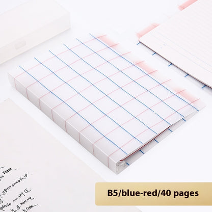 Buy Center Hot Pick-Loose Spiral Notebook Shell Pastel Cookie Soft Light Refill B5 Plaid Impression A5 B5 Plaid Impression BlueRed