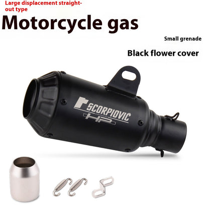 Newly Arrived at Buy Center: Motorcycle Modification Flower Cover Barrel Exhaust Pipe Universal Black Flower Cover