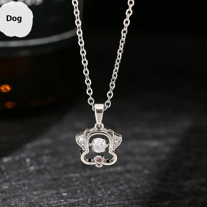 Buy Center Deal-Ins Zodiac Smart Necklace Micro-inlaid Dog White K