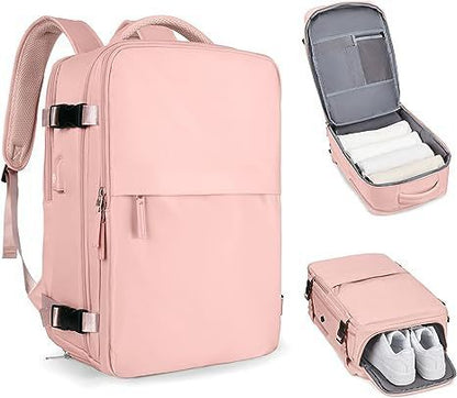 Now Available at Buy Center: Large Capacity Lightweight Multifunctional Luggage Backpack Pink 33x22x47CM