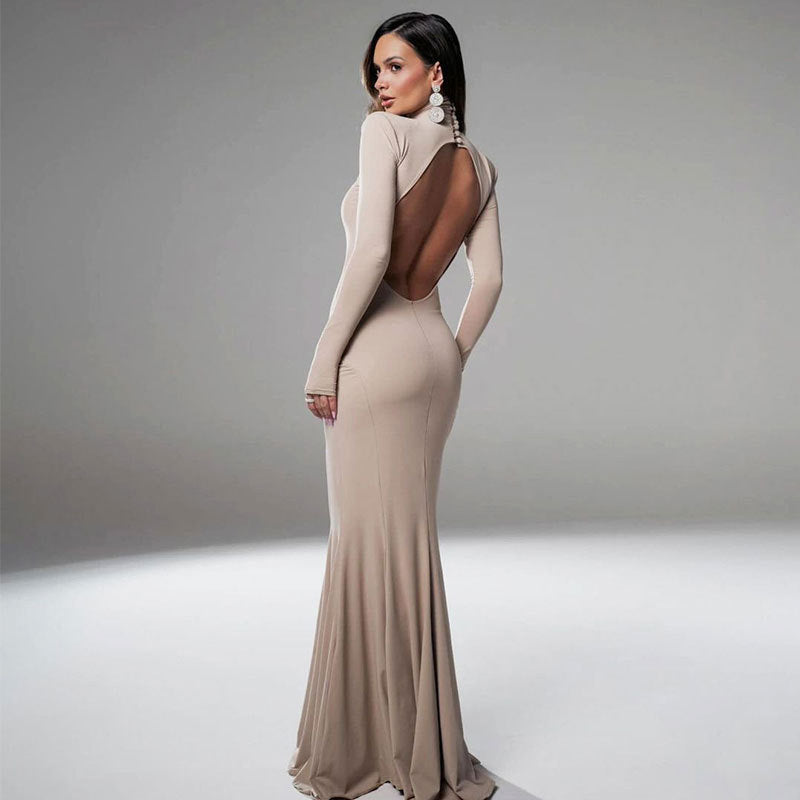 Women's Skinny Hip Skirt Backless Evening Party Dress Buy Center