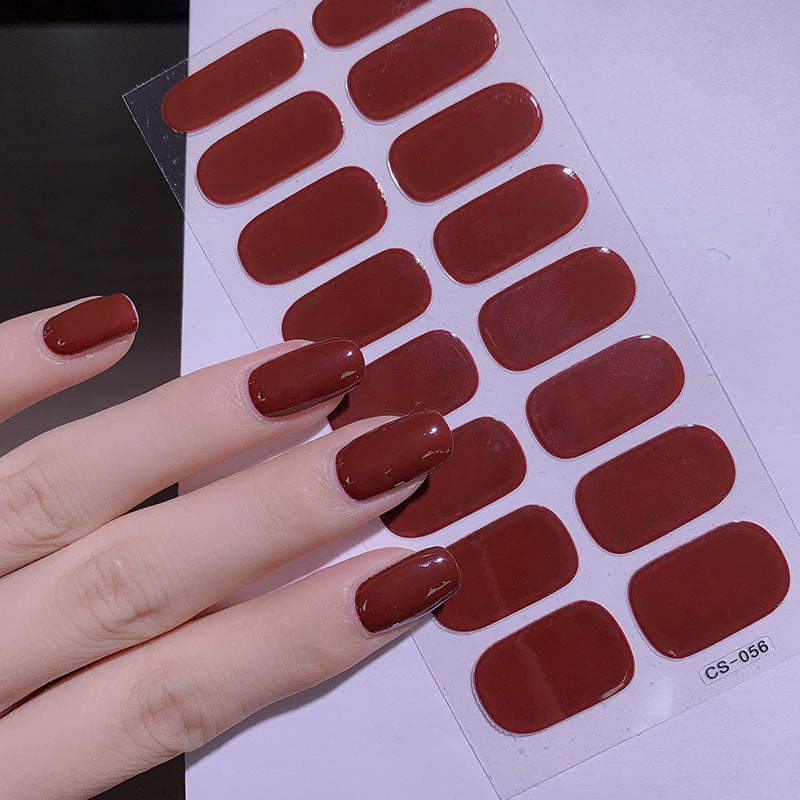 Hot New Items at Buy Center: Solid Color 16 Small Stickers Nail Stickers Simple Nail Stickers CS056