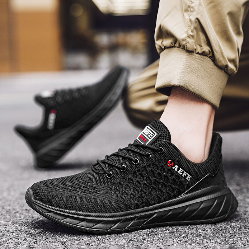 Men's Lightweight Fashion Trendy Sneakers Black