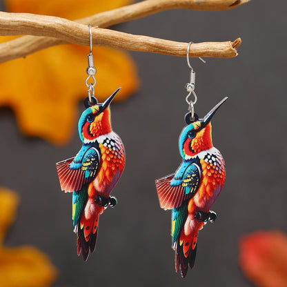 Buy Center Picks-Colorful Fox Cat Horse Parrot Bird Acrylic Earrings For Carnival WEH4525