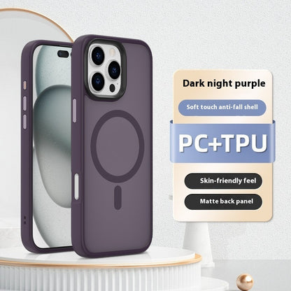 Newly Released at Buy Center: Skin-sensitive Magnetic Phone Case Protective Sleeve Purple Magnetic Suction iPhone 12promax