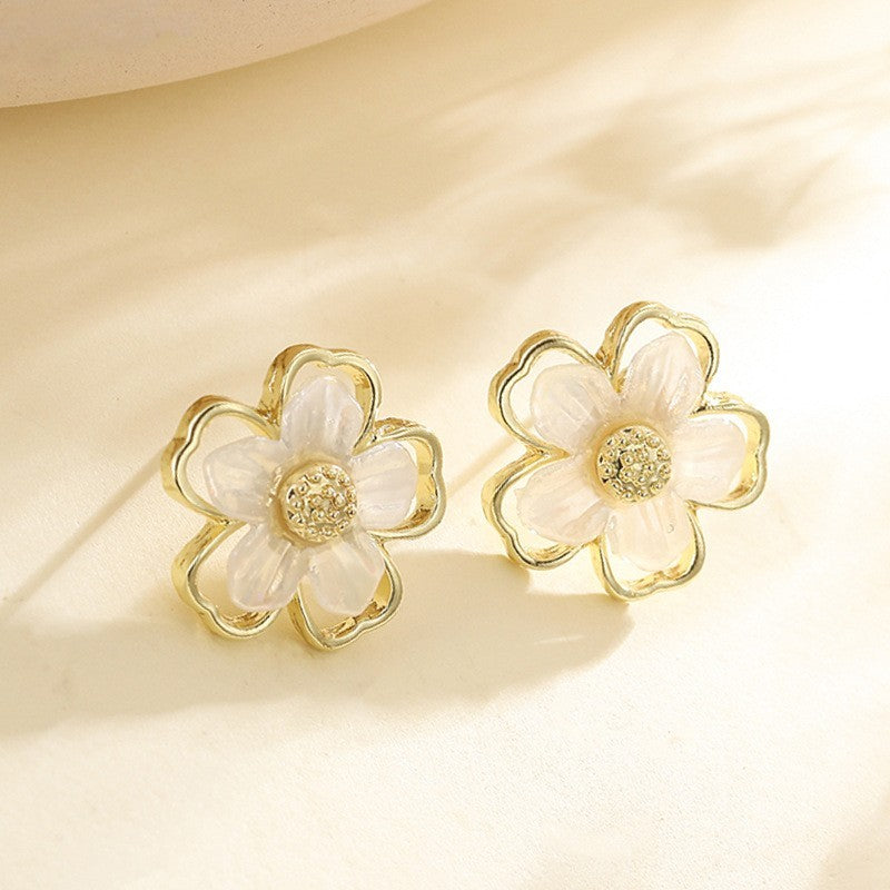 Buy Center Premium Choice-Girl Super Fairy Flower Earrings Sweet And Cute Forest Style Earrings With Versatile Charm Earrings Color