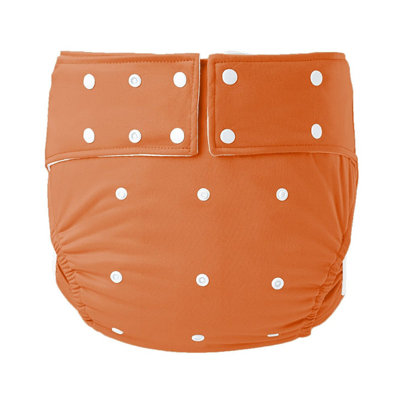 Just Arrived at Buy Center: Ice Silk Diaper Elderly Incontinence Leak-proof Cloth Diaper Orange Ice Silk Lining