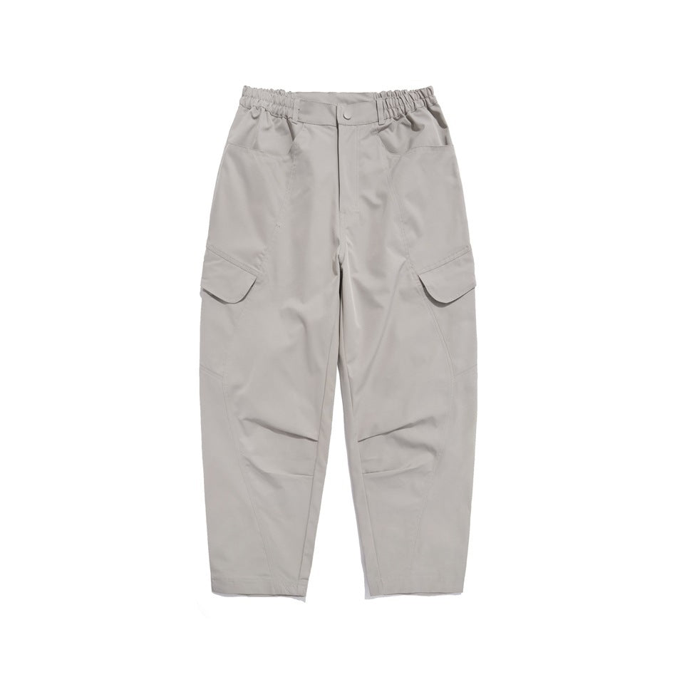 Pantalones cargo de ocio de mezcla de fibras químicas para hombre