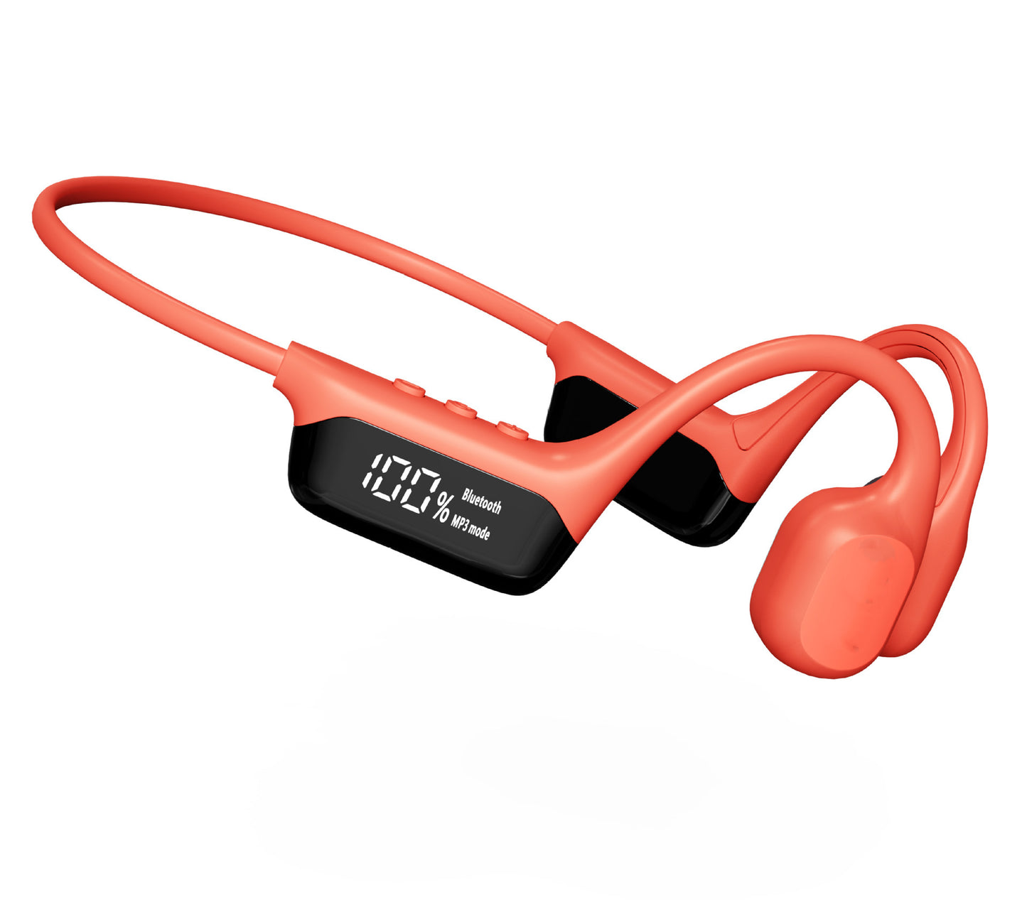 Fresh Arrivals at Buy Center: Display Screen Bluetooth Headset For Bone Conduction 53 Waterproof Sports Headset Red