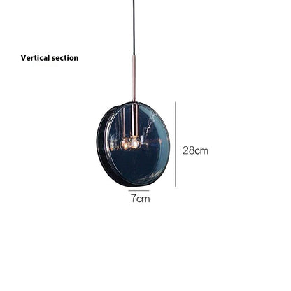 Fresh on the Scene at Buy Center: Modern Minimalist Glass Restaurant Single-head Droplight 5 Watt Warm Light Vertical