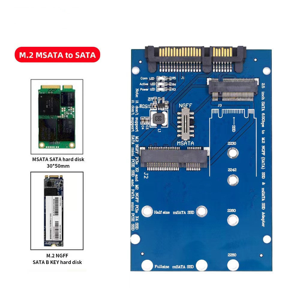 SATA3 To M2 NGFF MSATA SSD Conversion Card Adapter Card Switchboard