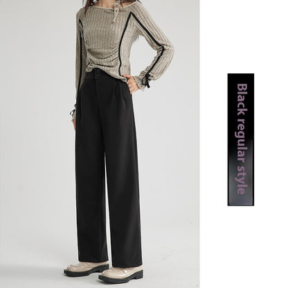 Straight Woolen Wide Leg Pants Buy Center