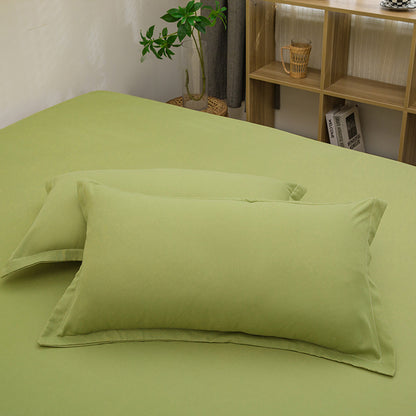 Pure Color Washed Cotton Pillowcase Single Pillowcase Buy Center