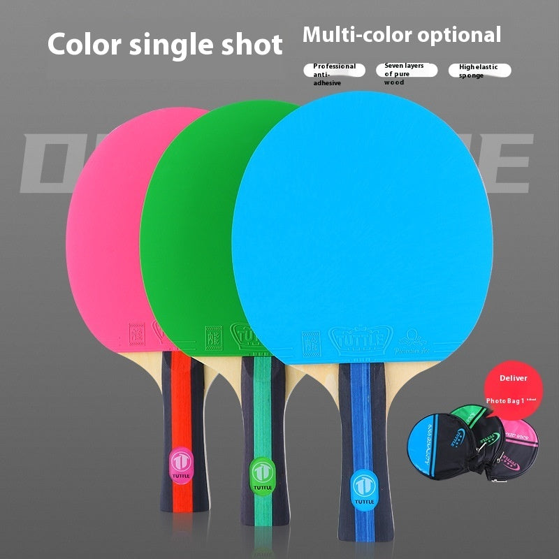 Hot New Items at Buy Center: Colorful Pure Wood Single Racket Cover Professional High Elastic Long Handle Horizontal