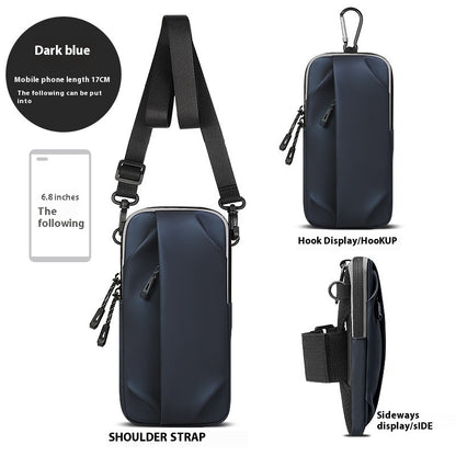 Newly Released at Buy Center: Running Mobile Phone Arm Bag Fitness Exercise Dark Blue Below 20L