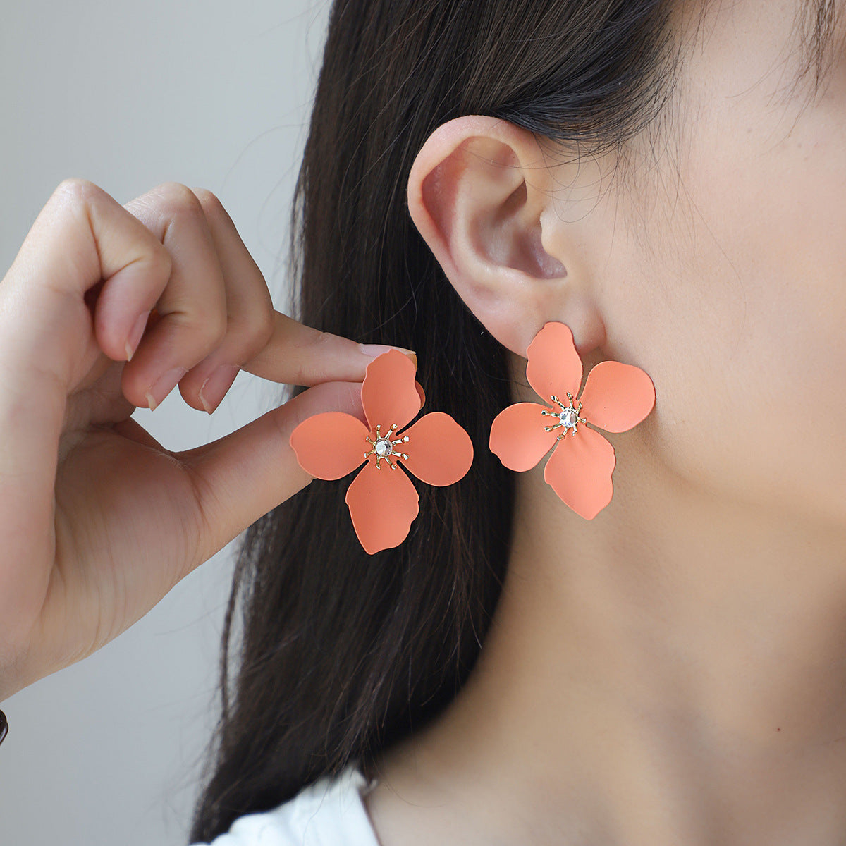 Buy Center Premium-Colorful Flower Stud Earrings European And American Summer High Sense