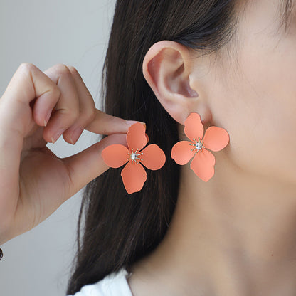 Buy Center Premium-Colorful Flower Stud Earrings European And American Summer High Sense