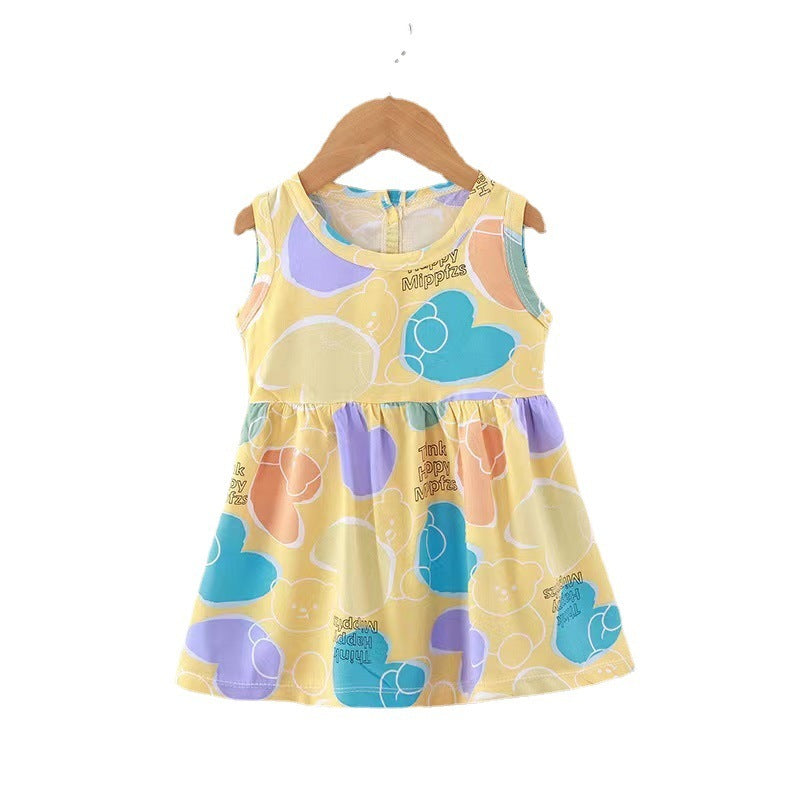 Fresh Arrivals at Buy Center: Small And Medium Cotton Silk Girl Dress Thin