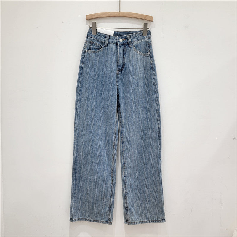 Buy Center Prestige-Wash Light Blue Denim Tube Top Trousers Suit Blue Pants