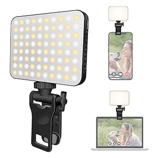 Fresh Arrivals at Buy Center: CN,Rechargeable Selfie Light, Clip Fill Light For Phone Laptop Tablet Portable Light For Video Conference Live Streaming Zoom Call Makeup Picture White Black