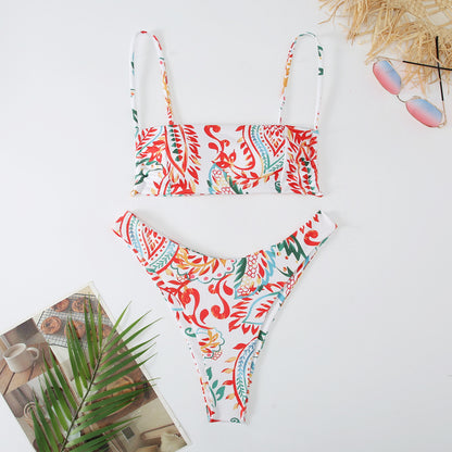 Hot New Items at Buy Center: Printed Split Swimsuit European And American Swimsuit Color As In Picture 3