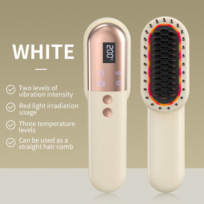 Trending Now at Buy Center: Mini Charging Straight Comb Negative Ion Hair Care Soft Massage Comb ML03 Beige English Version