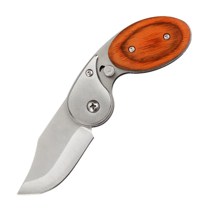 Newly Released at Buy Center: Color Wooden Handle Outdoor Mini Folding Knife Multi-function Z121 style 131mm