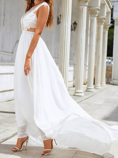 Chiffon Lace Trailing Wedding Large Swing Dress Buy Center