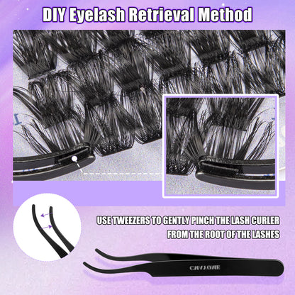 Buy Center Handpicked- DIY Boxed Segment False Eyelashes Suit Double-headed Glue