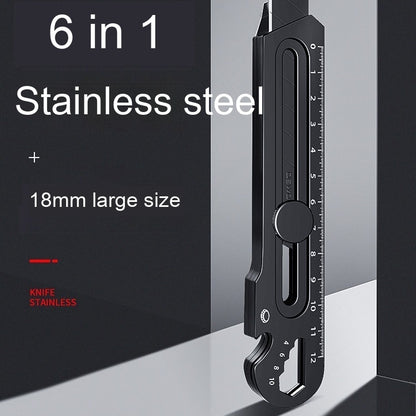 Just Arrived at Buy Center: Stainless Steel Art Knife 18mm Large Cutter Paper Cutting Wallpaper Black 6in1