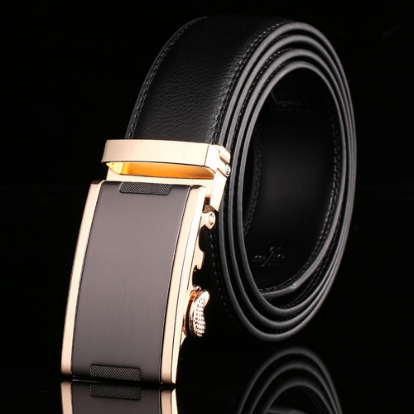 Men's Automatic Buckle Cowhide Belt